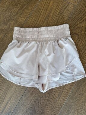 Calia Women's Layered Athletic Shorts in Light Beige Size-Small